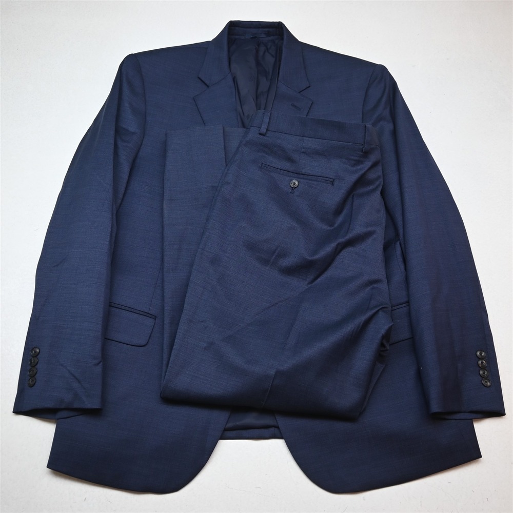 Jos A Bank 48R 40x30 Blue Brr Comfort Stretch Wool Slim 1905 Jacket Pants Suit
